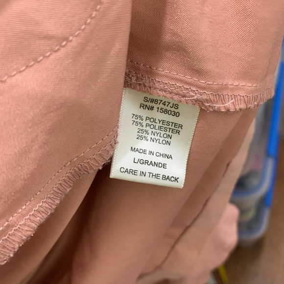 Love Tree Lightweight Trench Coat Blush Size Large - Picture 9 of 9